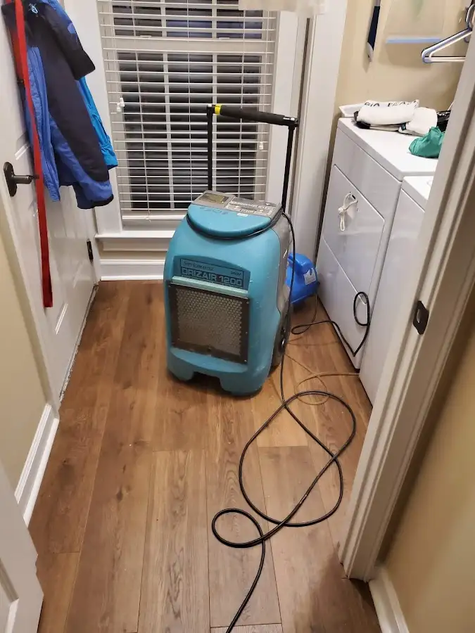 Commercial dehumidifier deployed for Flood Damage Cleanup in Tacoma