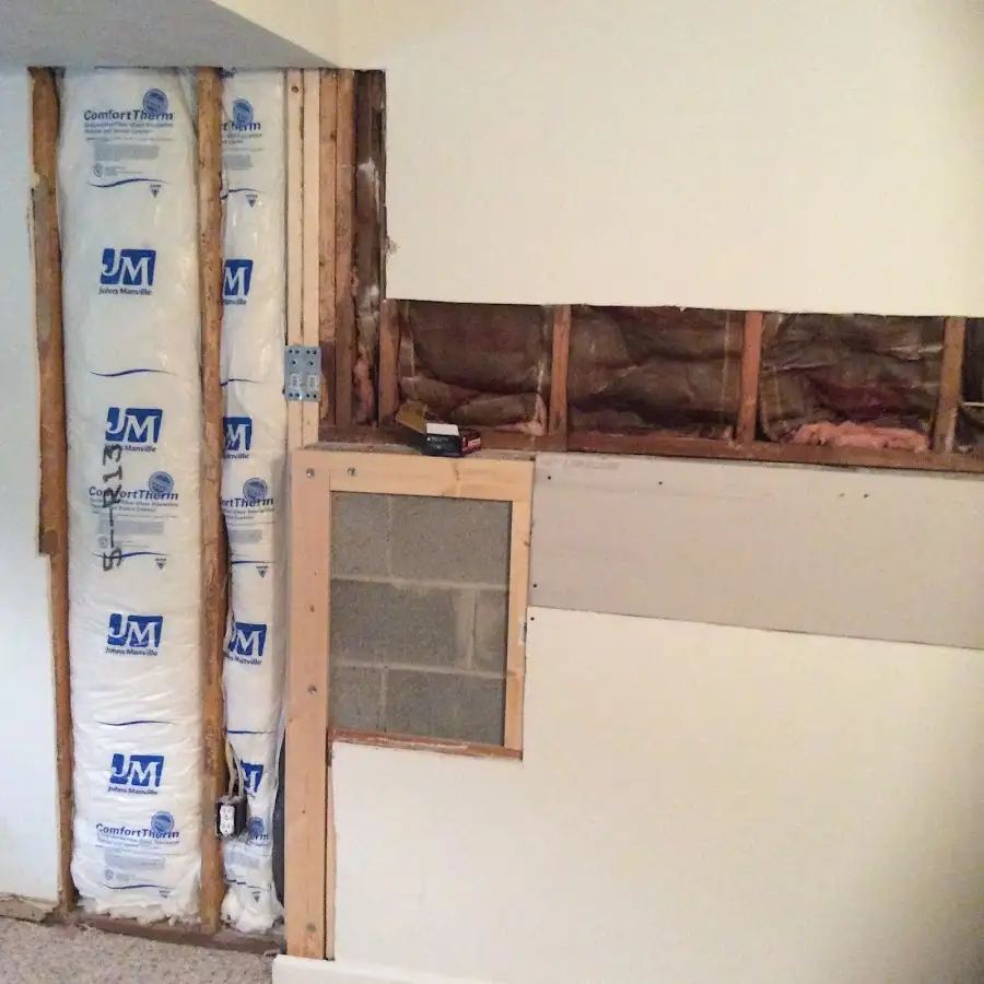 Wall insulation replacement during Basement Flood Cleanup in Tacoma